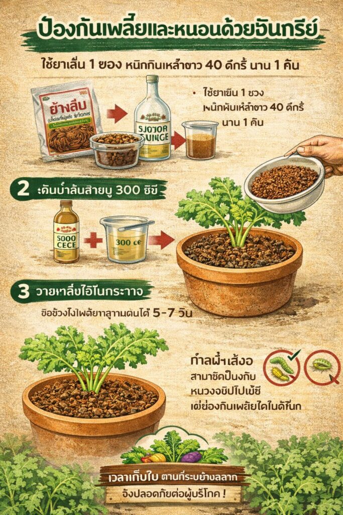 เรียนรู้วิธีปลูกเคล ในกระถาง แบบมืออาชีพ ตั้งแต่การเตรียมดิน ป้องกันแมลง กำจัดศัตรูพืช และดูแลรากไม่ให้เน่า ด้วยเทคนิคจากฟาร์มอยู่ดีมีสุข เหมาะสำหรับคนรักผักสุขภาพ