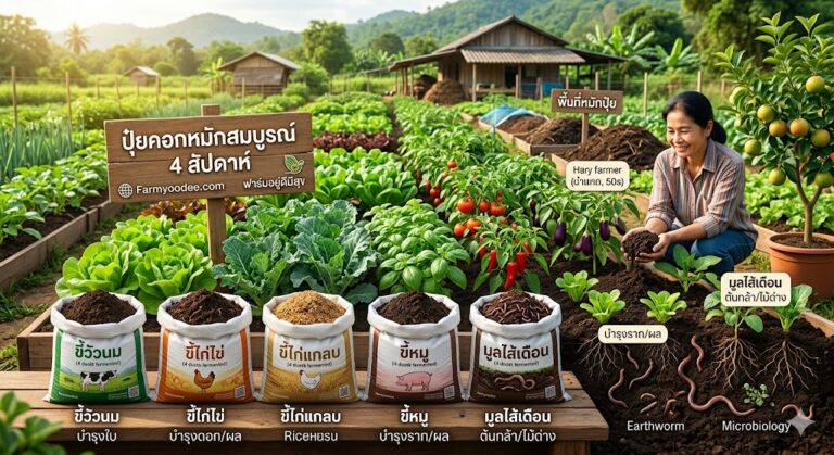 ปุ๋ยคอกหมักสมบูรณ์-ฟาร์มอยู่ดีมีสุข